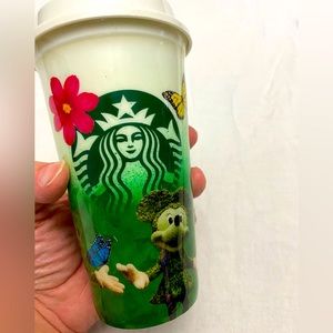 Epcot's Flower and Garden Festival Starbucks Hand Painted Tumbler